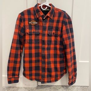 Harley Davidson lined flannel jacket